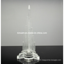 Crystal Burj Khalifa Tower Glass Building Model Craft (KS07050)